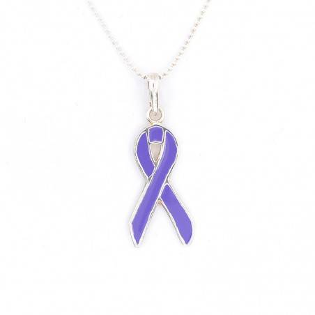 Colgante de Plata 925 Lazo Morado