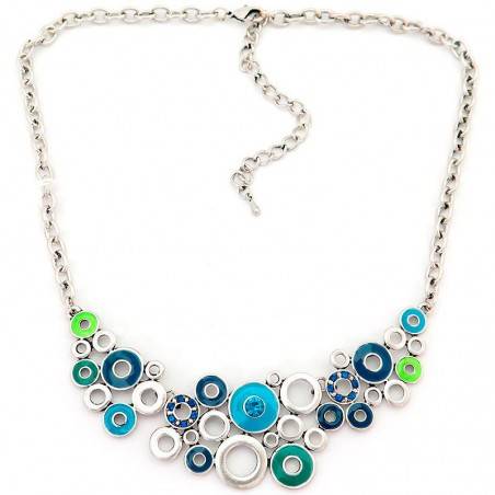 Collar Multi Silver Blue