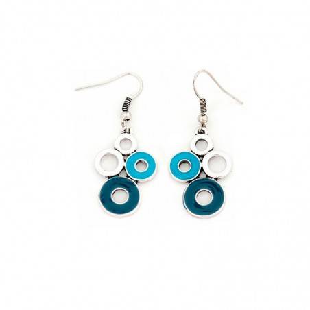 Pendientes Multi Silver Blue Azul Marino