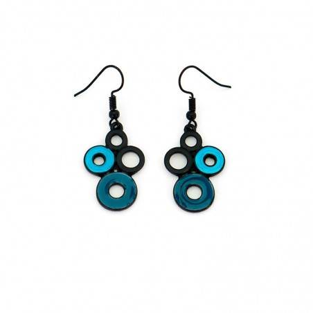 Pendientes Multi Black Blue Azul Marino