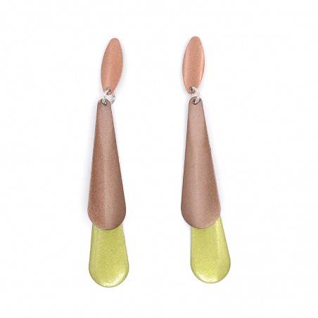 Pendientes Clara Marrones y Verdes
