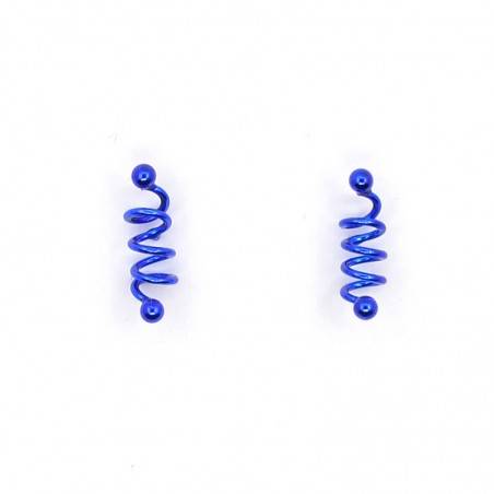 Pendientes de Plata Muelle Azules