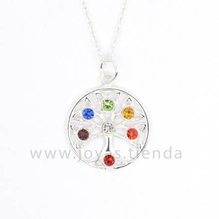 Colgante Árbol de la Vida Colores 7 Chakras