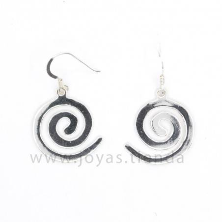 Pendientes de Plata 925 Espiral de la Vida