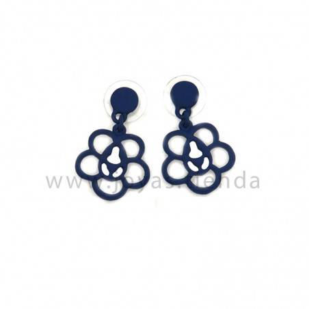 Pendientes Zinnia Azules