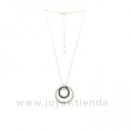 Collar Duncan Plateado y Negro