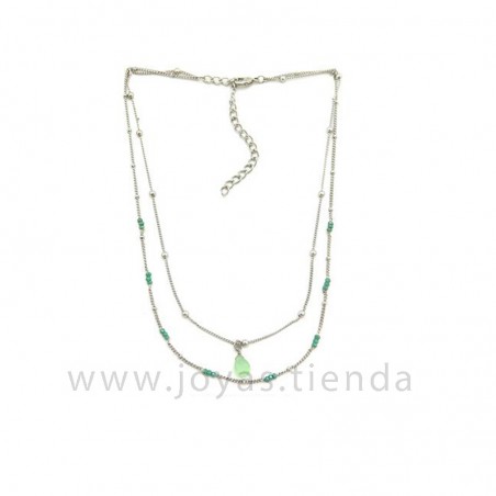 Collar Dina Silver Verde