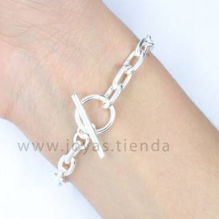 Pulsera de Plata de Ley Cadena detalle del cierre