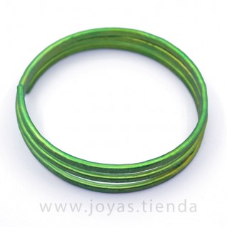Pulsera Verde Espiral Aluminio