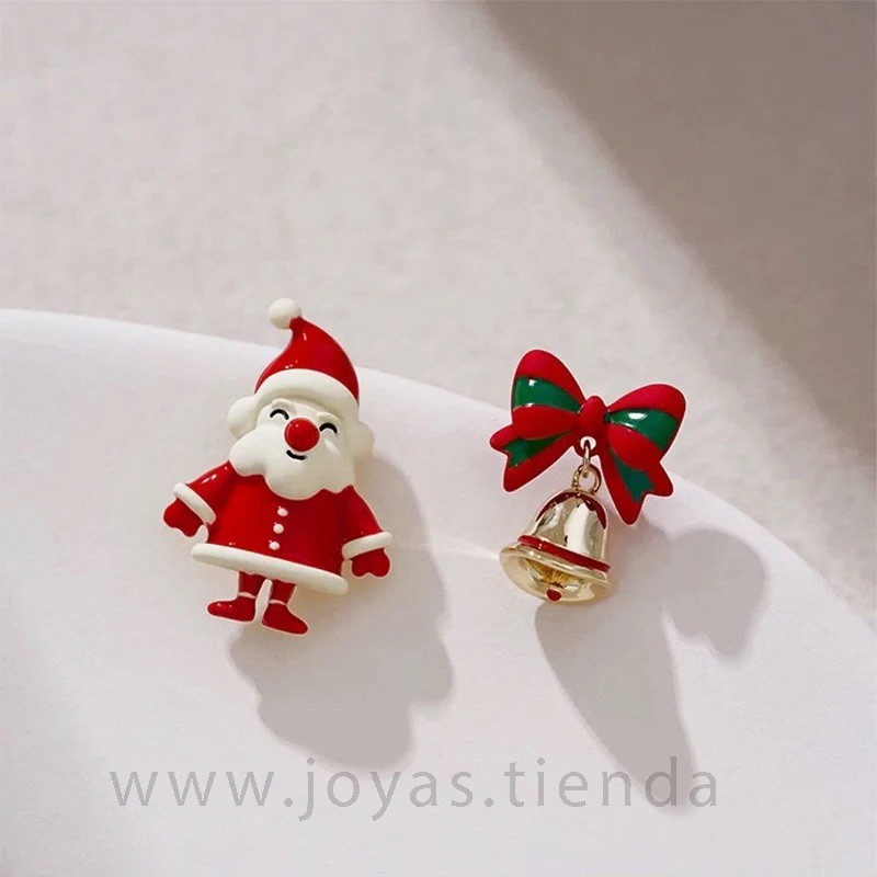 Pendientes de Navidad Papá Noel y Campanilla