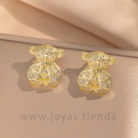 Pendientes Oso Dorados