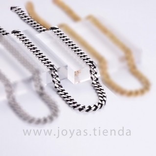 Cadena Hip Hop Acero color Plata Retro