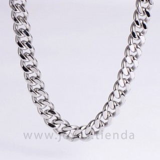 Cadena Hip Hop Acero Color Plata Larga