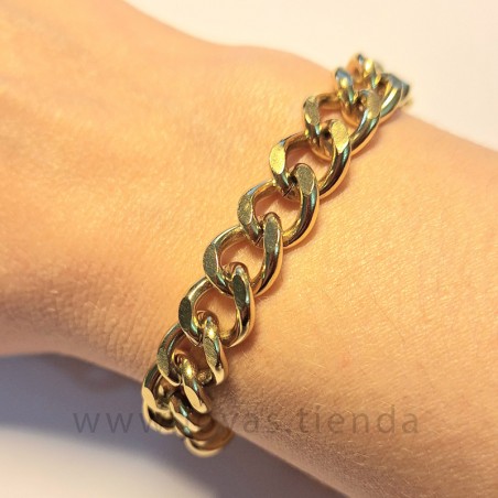 Pulsera de Cadena Acero Dorada