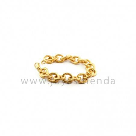 Pulsera eslabones en acero chapado