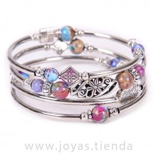 Pulsera con Adornos en Piedra Natural Jaspe Imperial