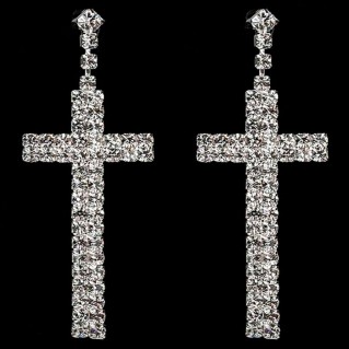 Pendientes Cruz Cristal