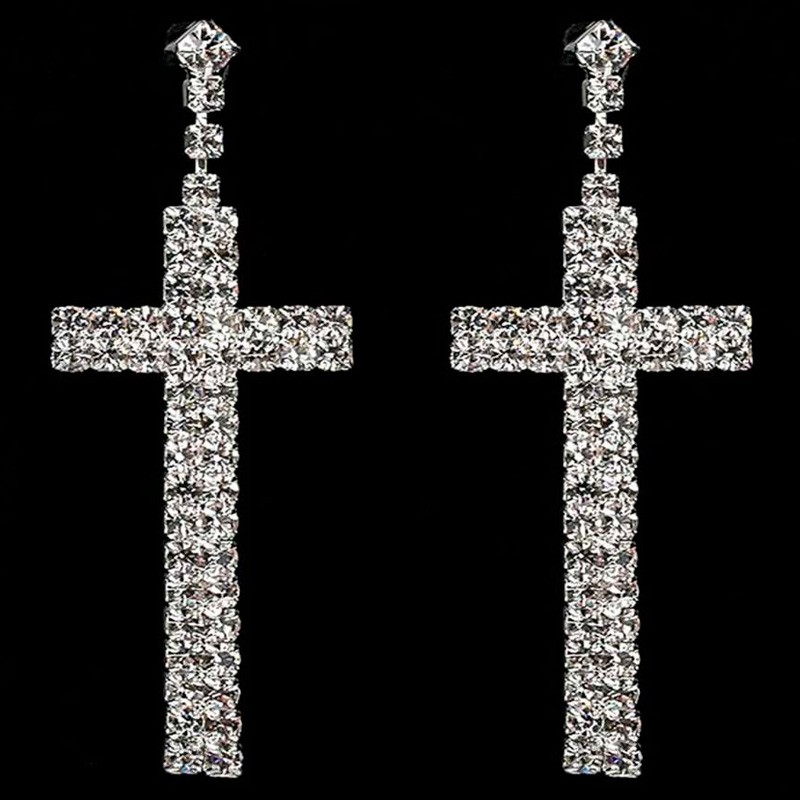 Pendientes Cruz Cristal