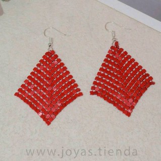 Pendientes Malla Rojos