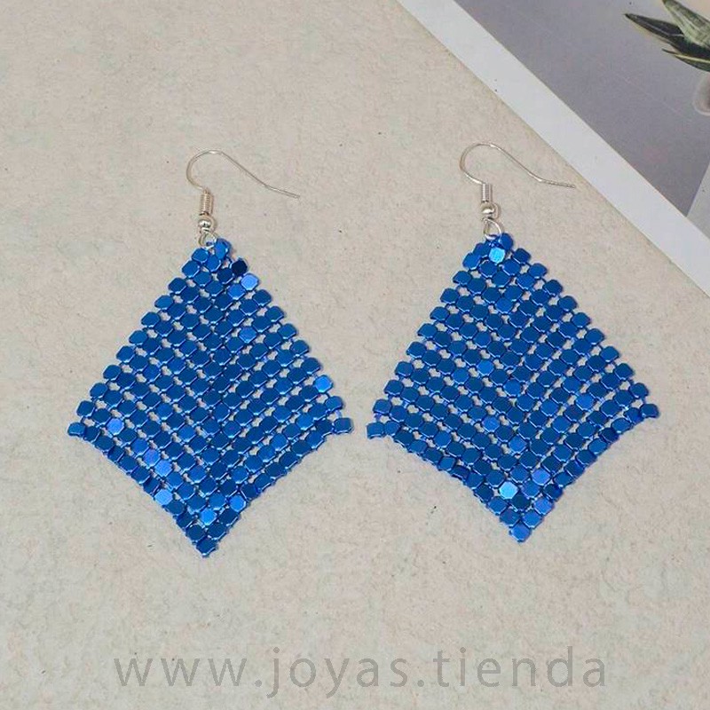 Pendientes Malla Azules