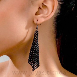 Pendientes Malla Negros