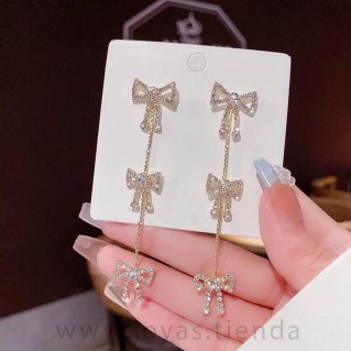 Pendientes Lazo Triple Largos