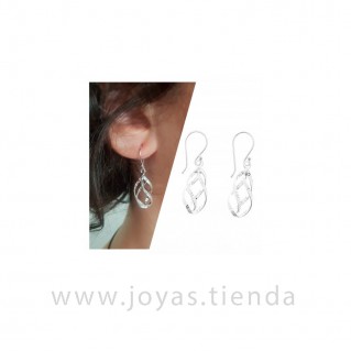 Pendientes de Plata de Ley 925 Espiral Faro