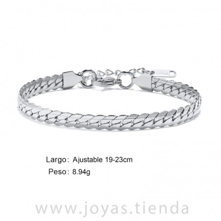 Pulsera Acero Cadena Plana