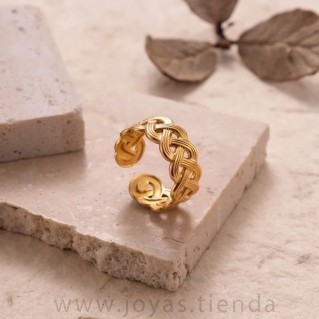 Anillo Cuerdas Entrelazadas