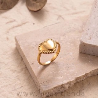Anillo Corazón Dorado