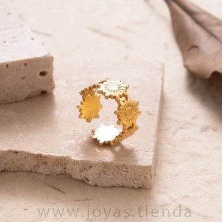 Anillo Flores Entrelazadas