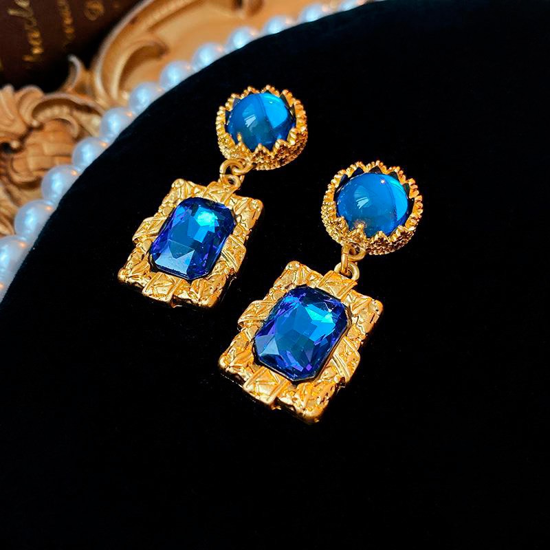 Pendientes Rectangulares Azules