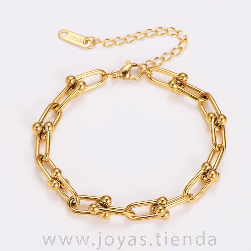 Pulsera de Eslabones Color Dorado Pulsera de Eslabones Color Dorado