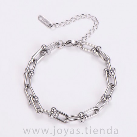 Pulsera de Eslabones Herradura Acero Inoxidable