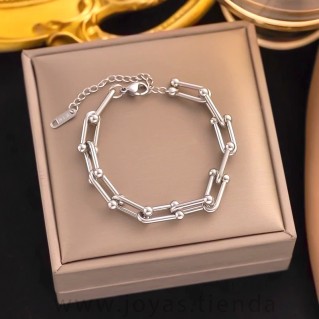 Pulsera de Eslabones Herradura Ancha