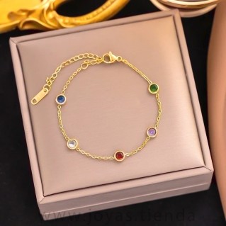 Pulsera de Cadena Adornos de Colores