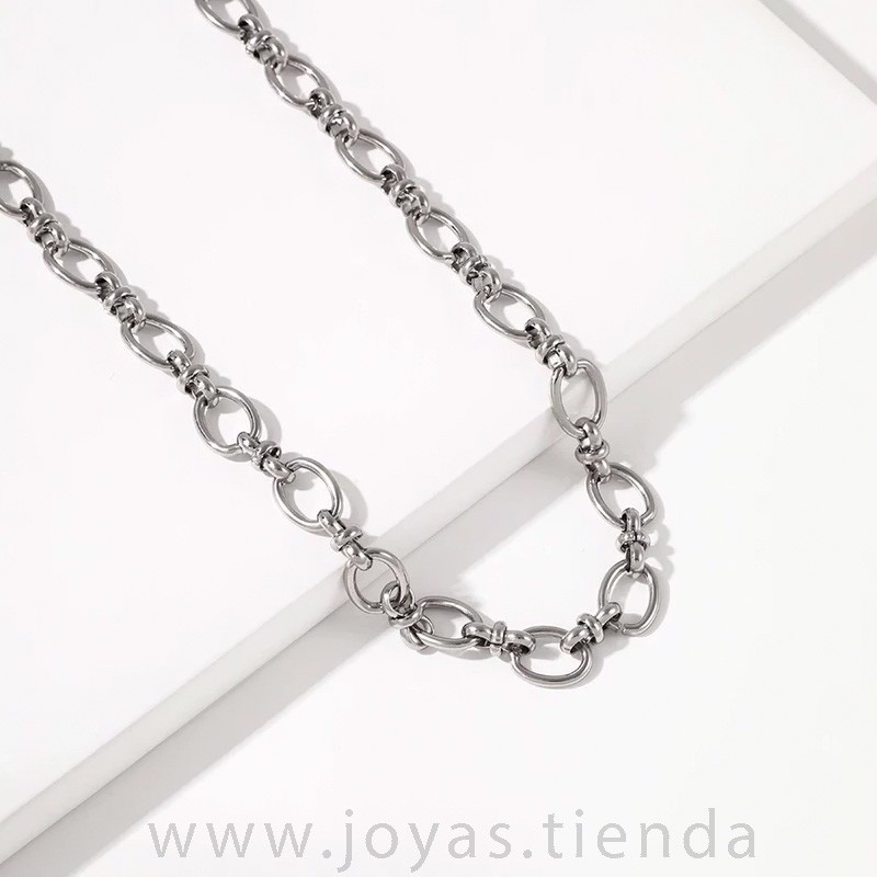 Collar de Cadena Plateada Collar de Cadena Plateada