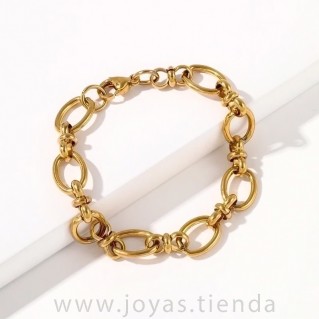 Pulsera de Cadena Eslabones Dorada