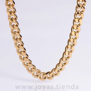 Cadena de Acero Hip Hop Oro 1 cm por 60 cm