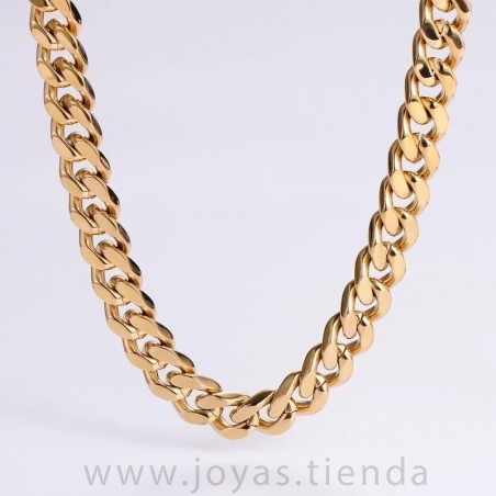 Cadena de Acero Hip Hop Oro 1 cm por 60 cm