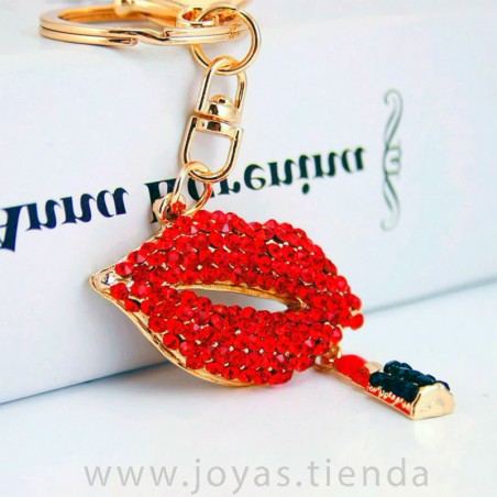 Llavero Labios Rojos Lipstick
