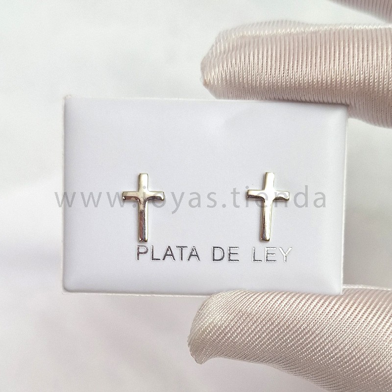 Pendientes Plata de Ley Cruz portada