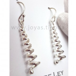 Pendientes de Plata de Ley 925 Espiral Cono Perfil