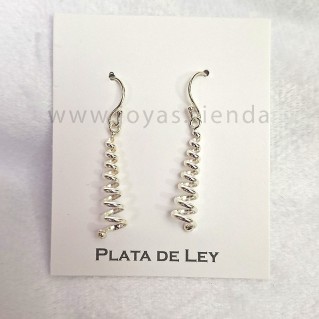 Pendientes de Plata de Ley 925 Espiral Cono