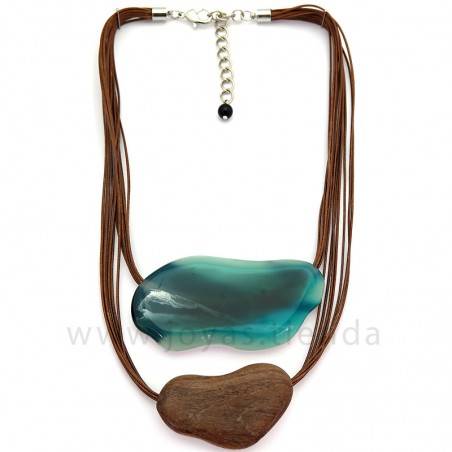 Collar Africano Tonos Azules