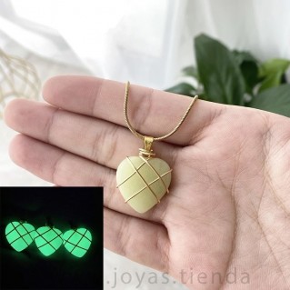 Colgante Corazón Piedra Natural Sílice