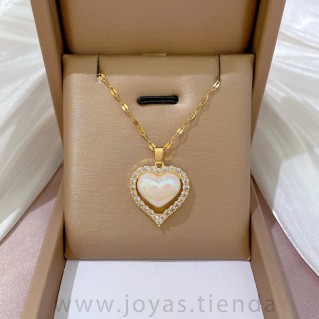 Colgante con Corazón Perla