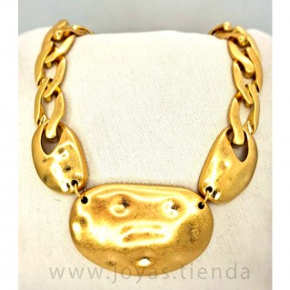 Collar Color Oro Eslabones