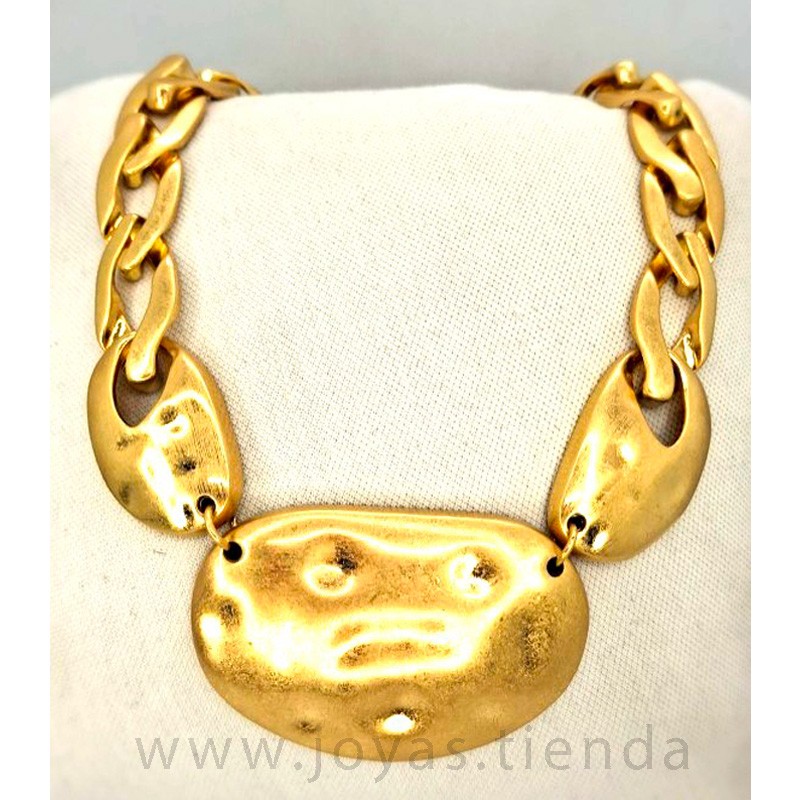 Collar Color Oro Eslabones