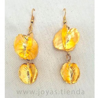 Pendientes Color Oro Flores